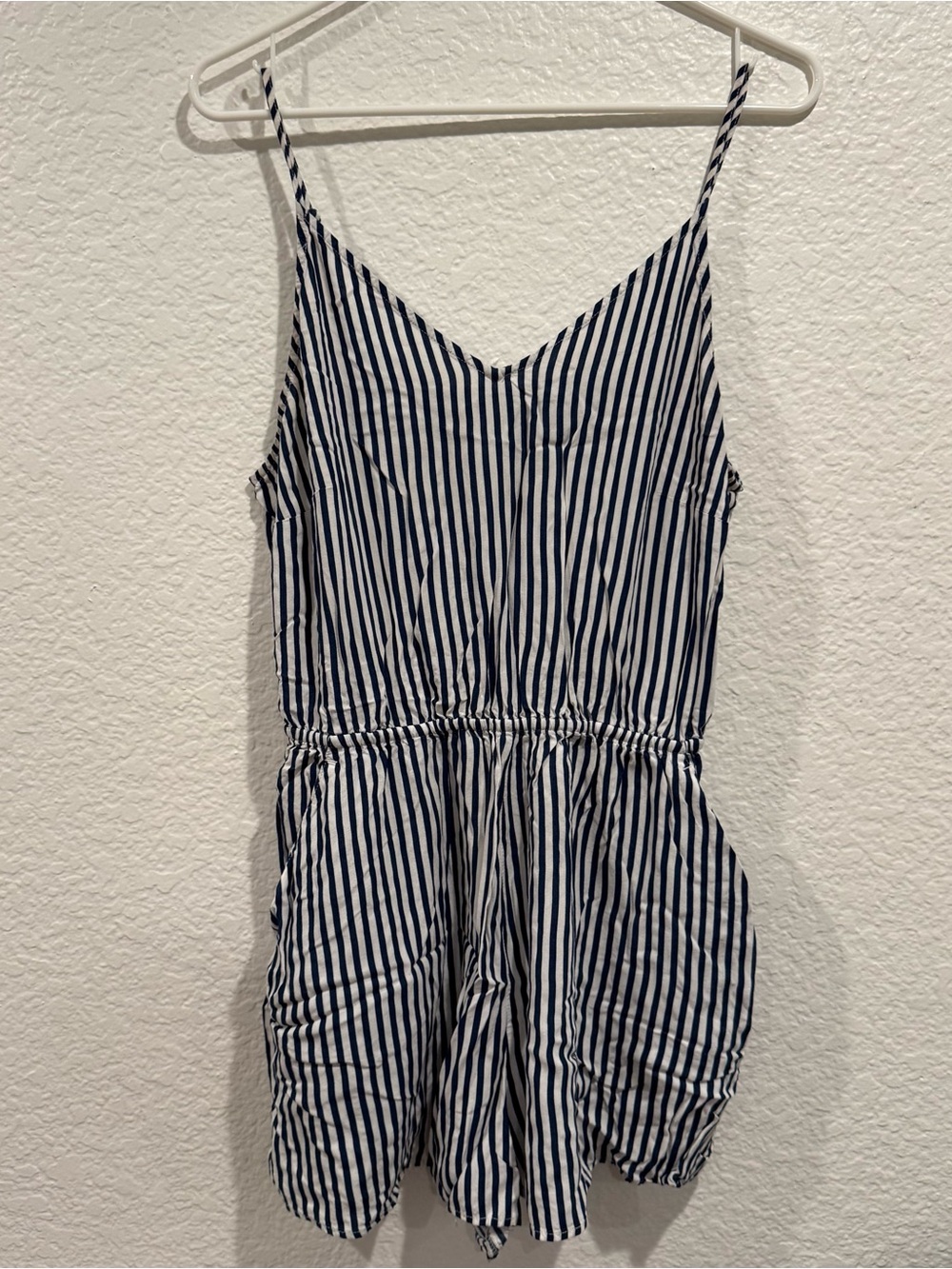 H&M size 10 Striped Navy and White women Romper